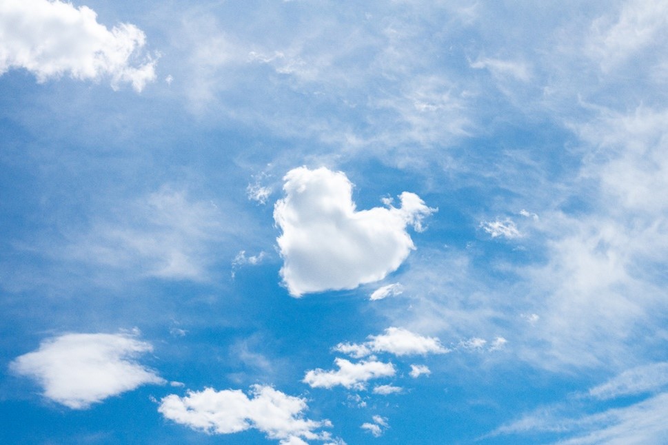 heart clouds in sky